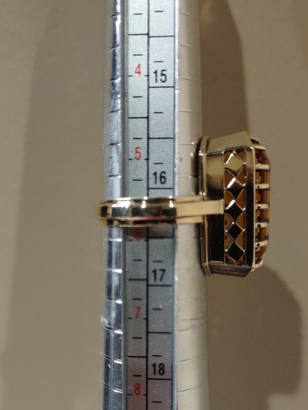 Citrine 14kt Yellow Gold Emerald-Cut Ring 15 Carat Stone Appraisal Natural Stone - Picture 12 of 12